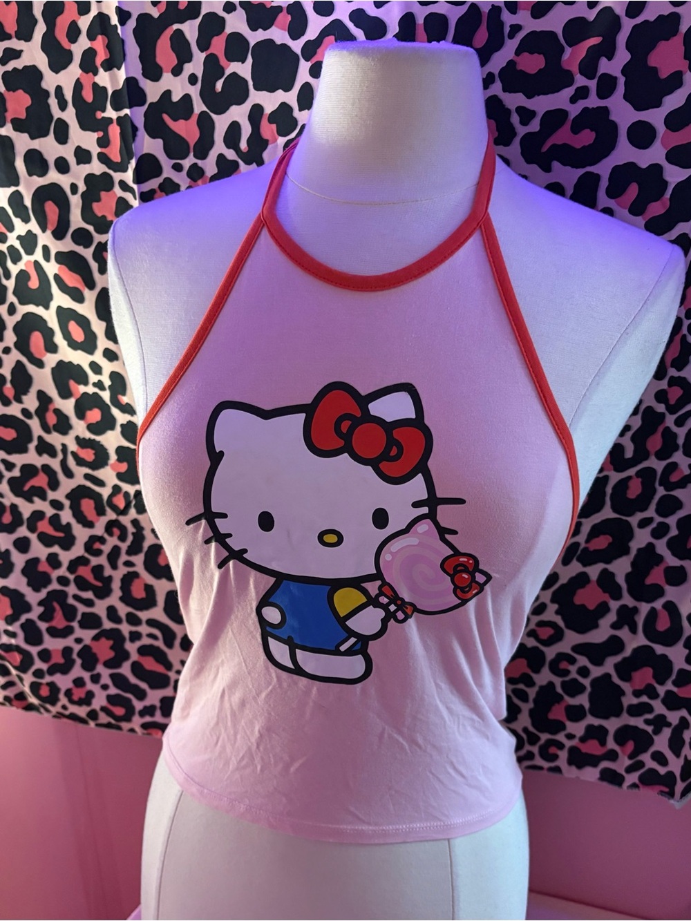 Hello Kitty Pink and Red halter neck
